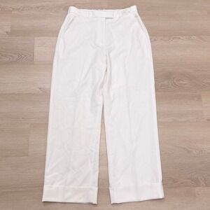 Abercrombie & Fitch Wide Leg Pants Womens Size 32 / 14 White Ultra High Rise NEW